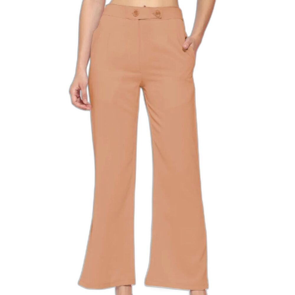 Chaiken Pink Wide Leg Pants Pull-On Side Pockets Runway Sample Women's Size M
